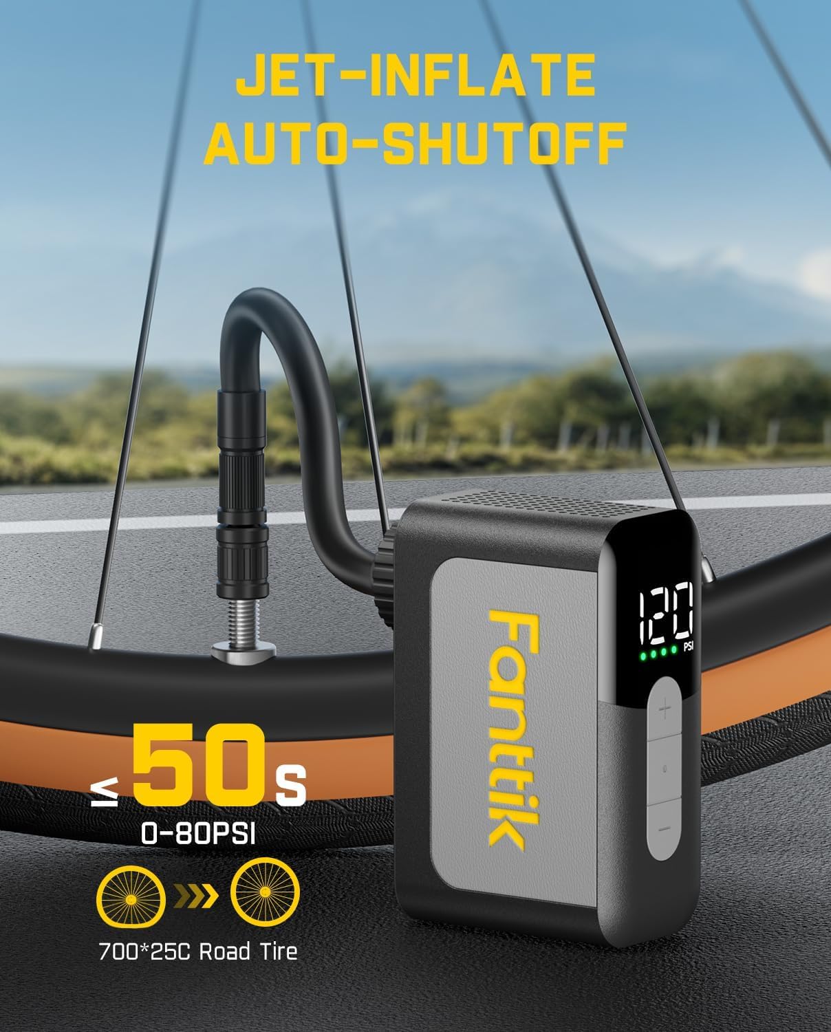 Fanttik X10 Ace Mini Bike Pump with Gauge