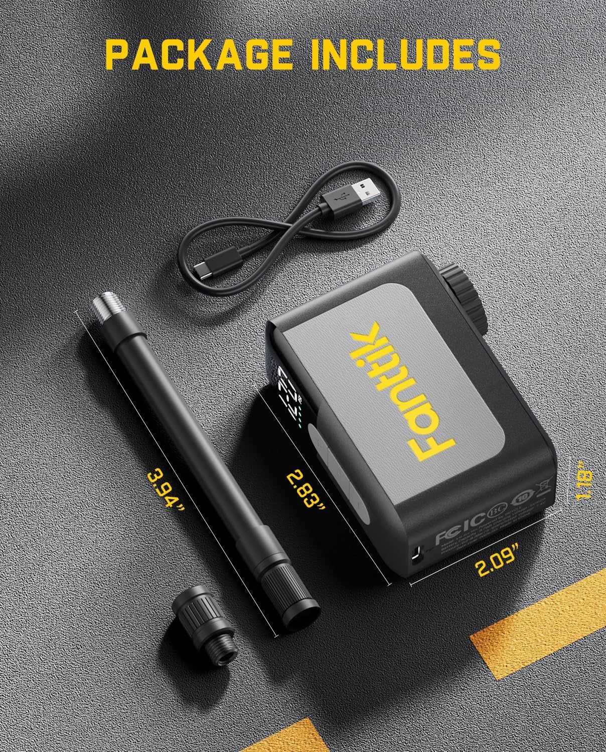 Fanttik X10 Ace Mini Bike Pump with Gauge