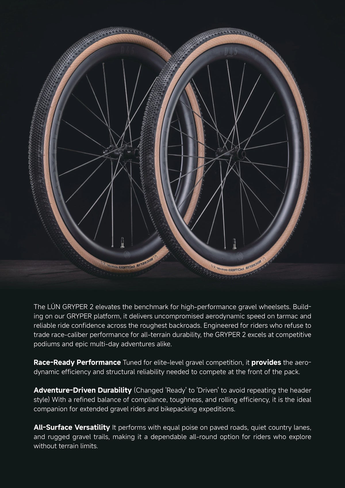 Lún Gryper 2 Gravel Wheelset