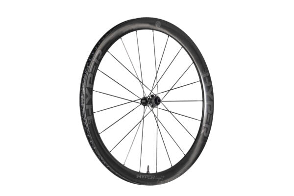 Lún HYPER LIGHT carbon bicycle wheel with deep-section rim, debossed HYPER branding.