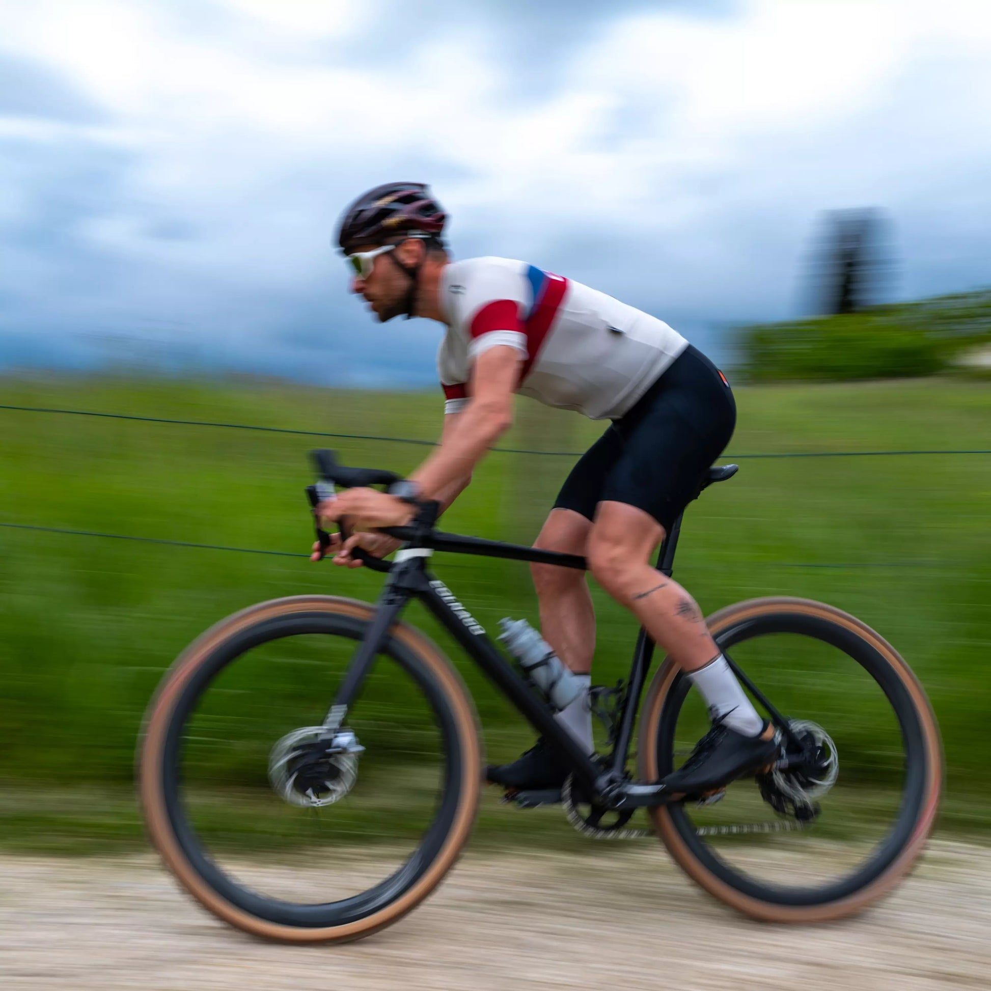Rider using Vittoria Terreno PRO T10 Hardpack Gravel Race tire