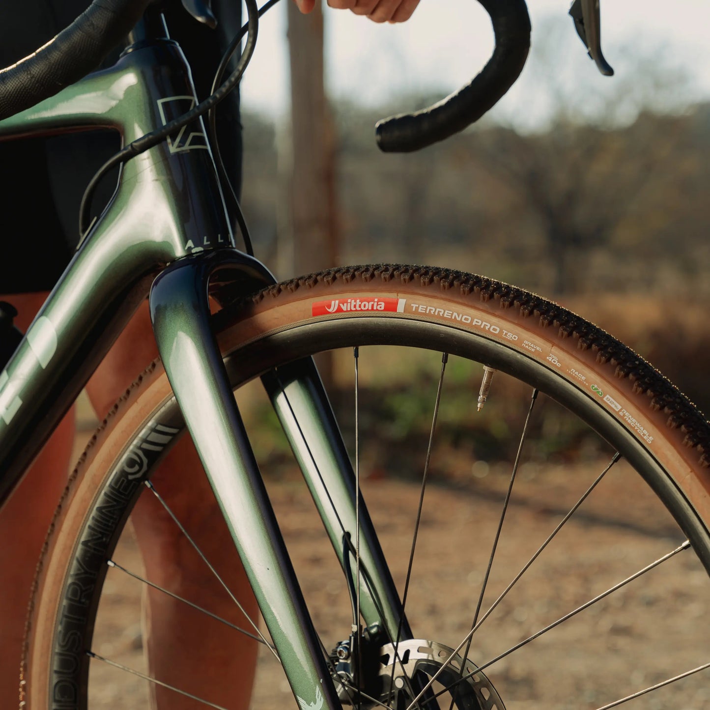 Vittoria Terreno PRO T50 Mixed Gravel Race mounted on gravel bike wheel